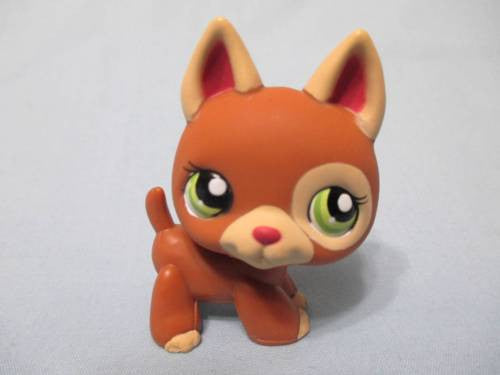 Littlest Pet Shop German Shepherd Brown Green Eye Dog Puppy 1362 ...