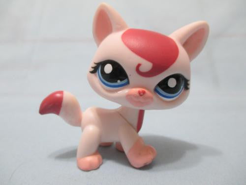 Littlest Pet Shop Rare Pink Walking Shorthair Destiny Cat Swirl Kitten Cat Authentic LPS FEB14J