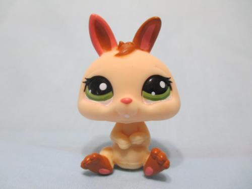 Littlest Pet Shop Bunny Rabbit Baby Dwarf 1596 Cream & Brown Authentic FEB14J