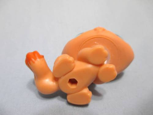 LIKE NEW  Littlest Pet Shop 649 Orange Striped Crouching Cat Flowered Eyes Authentic Lps Nov30npoHG