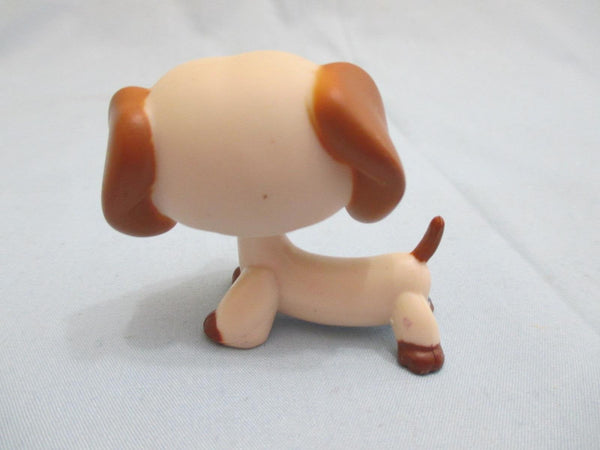 Littlest Pet Shop Dog Dachshund Puppy Rare Tan Cream Flower 1491 Authentic Lps Dec10n