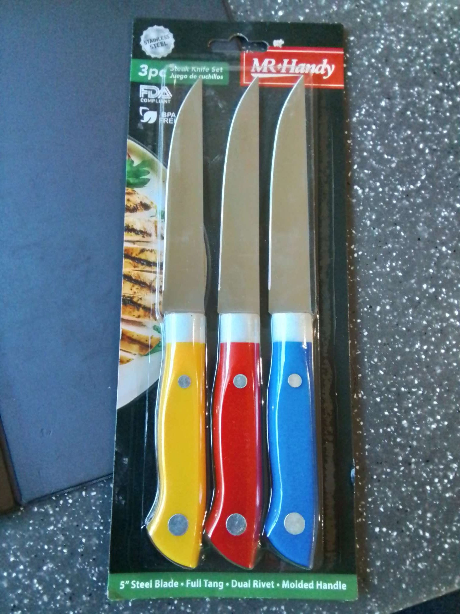 New in Package Mr Handy 6 Pc Steak Knife Set Kitchen Ware NOT Littlest Pet  Shop