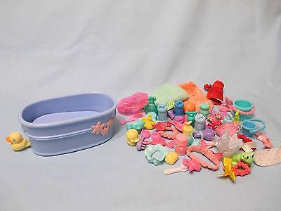 Littlest Pet Shop Lot Bathtub Duck w 7 Random Bath Accessories