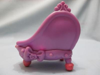 Littlest Pet Shop Accessory Purple Pink Daybed Salon Sofa Bed Beauty Shop Authentic LPS Has Initial Feb23ni