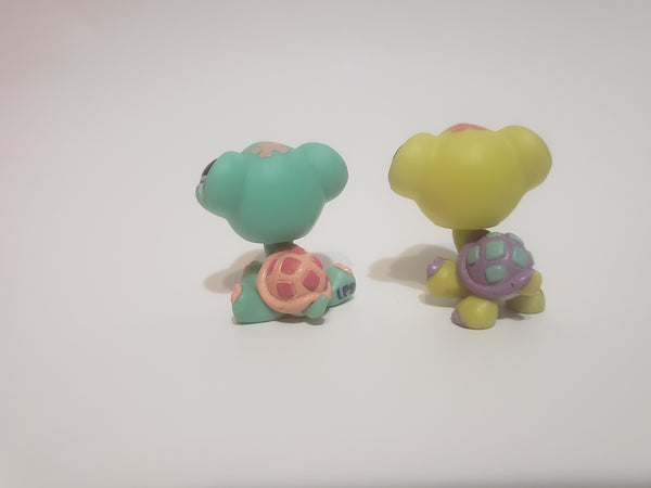 LIKE NEW Littlest Pet Shop From Petriplet Triplet Turtle Set 1886 1887 Baby Turtle Rare Authentic AIK DEC16JHR NN