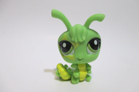 LIKE NEW Littlest Pet Shop Gen 7 G7 Yellow Green Caterpillar 6 Authentic Lps Feb13ni