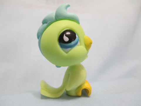 LIKE NEW Littlest Pet Shop Lime Blue Cockatoo 858 Hasbro LPS Bird Authentic FEB08J