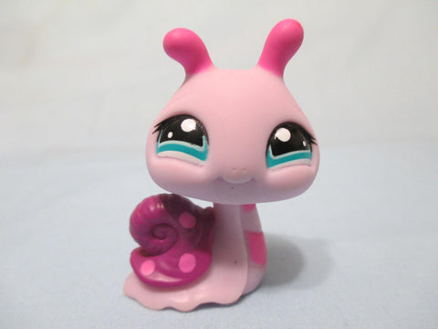 LIKE NEW Littlest Pet Shop 1528 Purple Pink Snail Authentic LPS Nov30npoHG