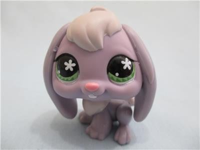 LIKE NEW Littlest Pet Shop 648 LOP EAR BUNNY GREEN EYES FLOWER EARS Authentic Lps Nov30npoHG