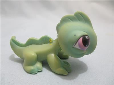 Littlest Pet Shop Green Iguana Gecko Lizard 374 Authentic MAY12J
