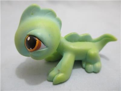 LITTLEST PET SHOP 29 Pale Green Iguana Brown Eyes LPS Authentic Feb12nn