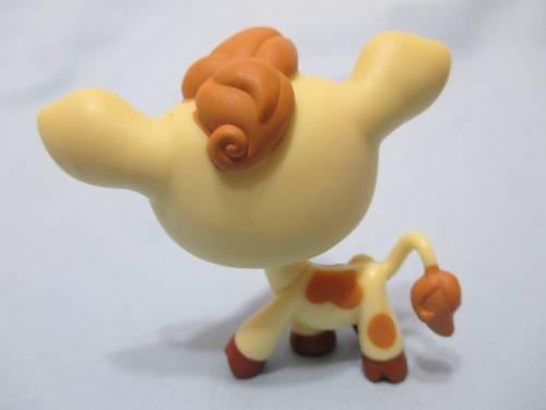 Littlest Pet Shop 970 Yellow And Brown Spotted Cow Calf Authentic Lps Feb21ni