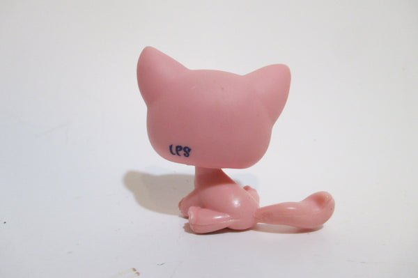 Littlest Pet Shop Extremely Rare Pink Shorthair Short Hair Cat Blind Bags Pink Blue Eyes Sitting 2593 Authentic Lps Main 5 AIK DEC17J