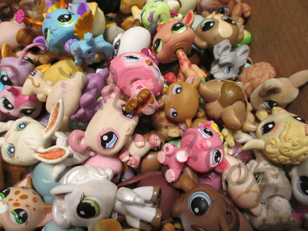Littlest Pet Shop Lot 12 Random Blemished Damaged LPS Pets Figures Authentic SEE VIDEO