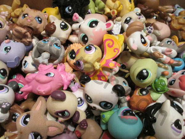 Littlest Pet Shop Lot 12 Random Blemished Damaged LPS Pets Figures Authentic SEE VIDEO