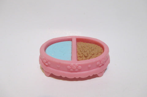Littlest Pet Shop Rare Pink Feeder Food Bowl Accessory Lps APR22J