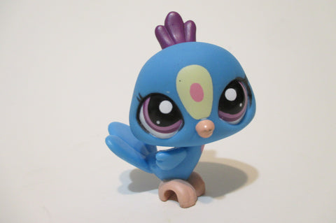 LIKE NEW Littlest Pet Shop Rare Peacock Bird Blue Purple Eyes 1678 Authentic AIK SEE VIDEO FEB13JRR