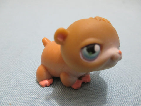Littlest Pet Shop Tan Brown Hamster 45 with Blue Eyes Authentic lps  NOV19J