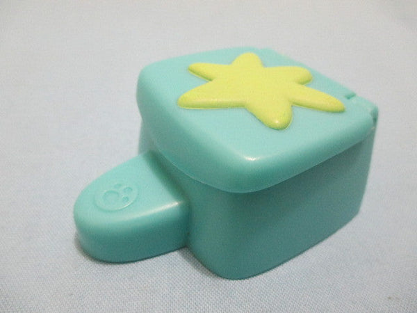 Littlest Pet Shop LPS Blue  Treat Treasure Box Gift Box Magnetic Green Star Accessory Cat Litter SEE VIDEO Dec23ni