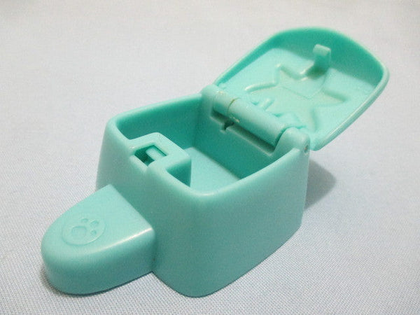 Littlest Pet Shop LPS Blue  Treat Treasure Box Gift Box Magnetic Green Star Accessory Cat Litter SEE VIDEO Dec23ni