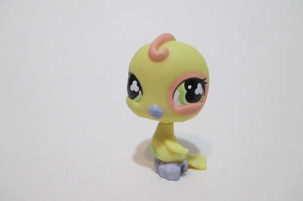 LIKE NEW Littlest Pet Shop 605 Yellow Parakeet Bird Authentic LPS FEB10J