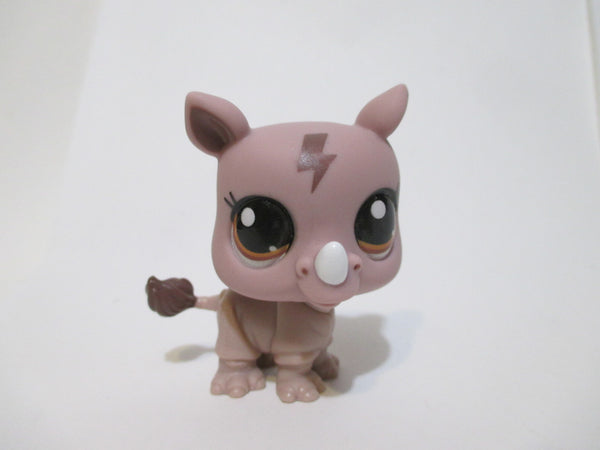LIKE NEW Littlest Pet Shop G7 Gen 7 New Generation Rhino 55 w/ Card Accessory Authentic LPS Feb9ni