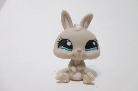 LIKE NEW Littlest Pet Shop Dwarf Bunny Rabbit 1258 Blue Eyes Authentic Nov30npoHG