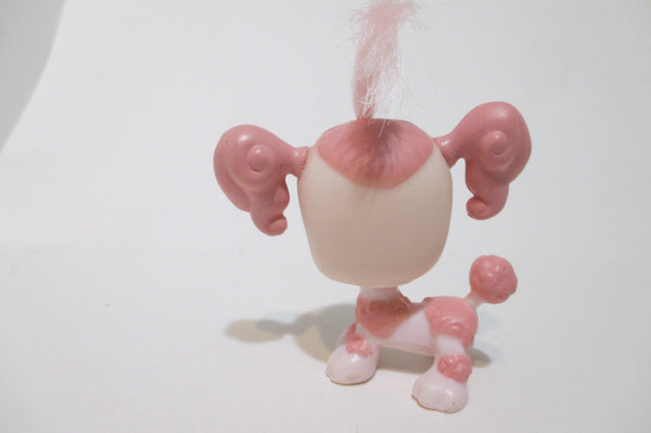 LIKE NEW Littlest Pet Shop Pink Dog Poodle 225 Purple Eyes Authentic Lps AUG16K