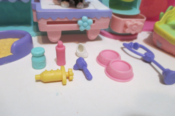 Littlest Pet Shop Purple Get Better Center Vet Clinic Hospital House Playset Complete SEE VIDEO DEC01J