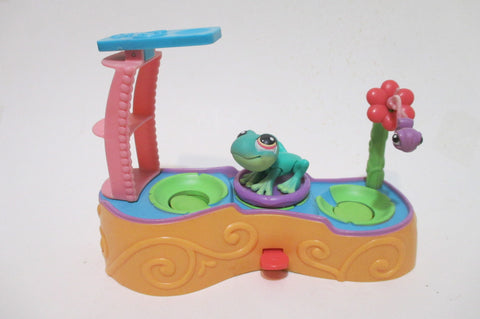 Littlest Pet Shop Leaping Lagoon Pad Diving Board Frog Playset Authentic Lps SEE VIDEO Jan20j