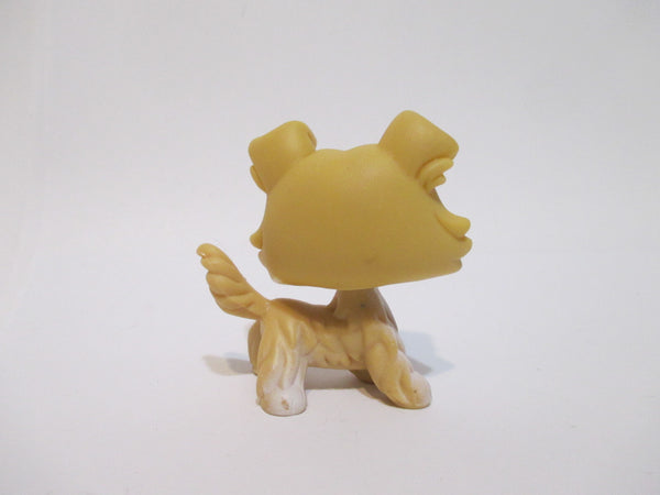 Littlest Pet Shop Rare HTF Golden Yellow & White Collie 272  Puppy Dog 100% Authentic DEC01J