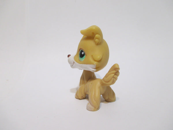 Littlest Pet Shop Rare HTF Golden Yellow & White Collie 272  Puppy Dog 100% Authentic DEC01J
