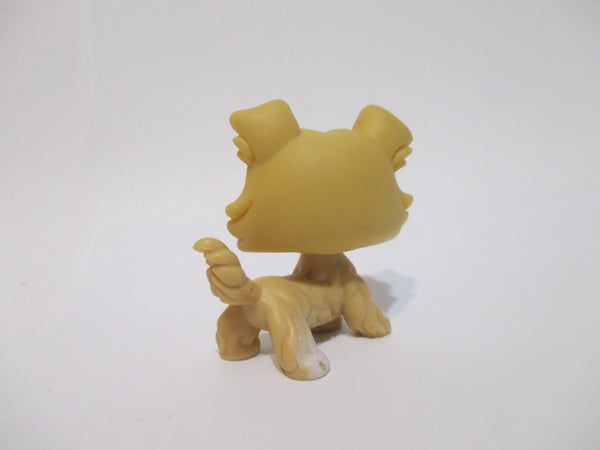 Littlest Pet Shop Rare HTF Golden Yellow & White Collie 272  Puppy Dog 100% Authentic DEC01J