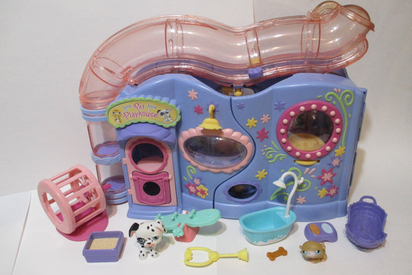 Littlest Pet Shop Lot Lovin Playset Playhouse Dog Hamster Pets And Accessories Set Authentic DEC15J