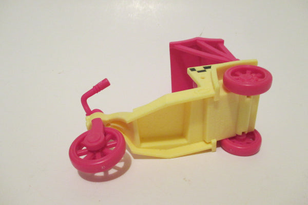 Littlest Pet Shop LPS Yellow Pink Cart Cab Scooter LPS Nov24ni
