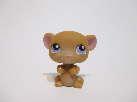 Littlest Pet Shop 324 Brown Rat Mouse w/ Light Purple Eyes Authentic Feb12nn