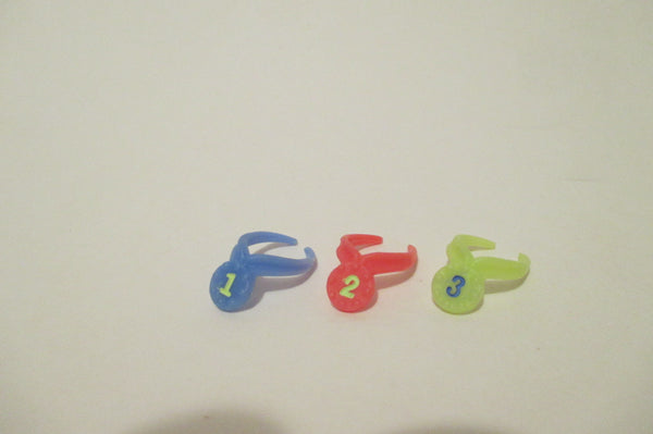 Littlest Pet Shop Lot of 3 Rare Number Print SET Collars Accessory Authentic OCT13JFST