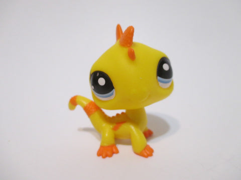 LIKE NEW Littlest Pet Shop G7 Gen 7 Wave 2 New Generation Iguana 83 Yellow Lizard Dragon New Edition Authentic LPS Dec4ni