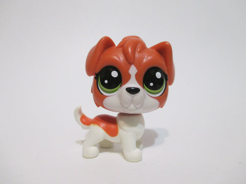 Littlest Pet Shop Thirsty Pet St Bernard Brown Dog 4-158 Authentic AIK FEB15J