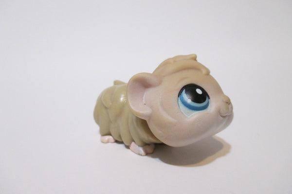 LIKE NEW Littlest Pet Shop 157 Hamster Guinea Pig Brown Blue Eyes Authentic Lps AUG13K