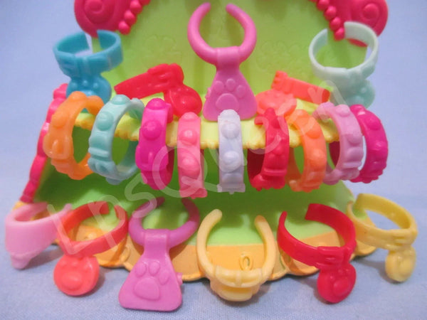 Littlest Pet Shop Random 3 Different Collars Lot Dog Cat Lps Accessory Authentic SEE VIDEO