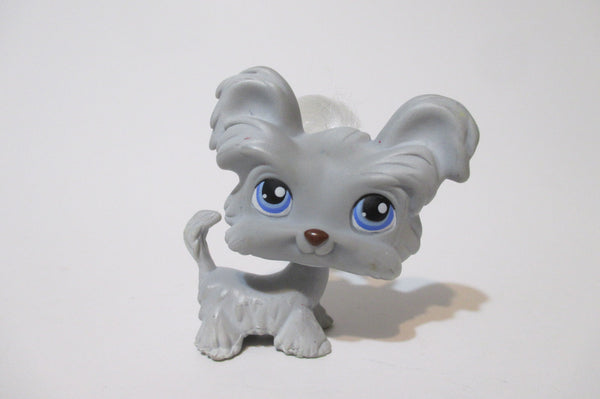 Littlest Pet Shop Gray Yorkie 227 Dog Puppy Yorkshire Authentic Mar16ni