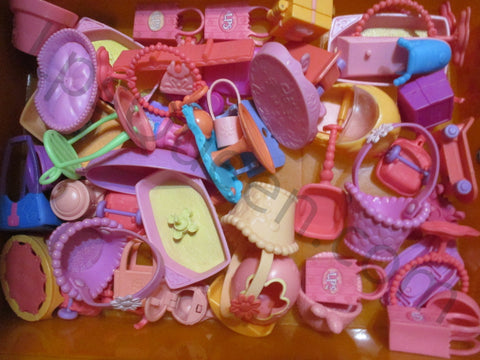 Littlest Pet Shop Lot 5 Random Pcs  Red Pink Purple LPS Accessories Authentic SEE VIDEO