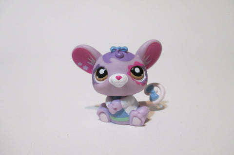 LIKE NEW Littlest Pet Shop Rare Purple Mouse Rat 1698 Authentic AIK Nov30npoHG