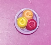 Littlest Pet Shop Apples in a Purple Bowl Food Accessory Authentic Oct21ni