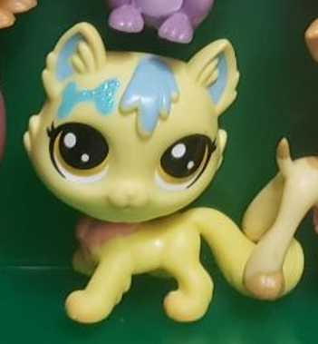 LIKE NEW Littlest Pet Shop Safi Cat Longhair No# Lucky Pets Fortune Cookie Crew Authentic LPS Jan30ni