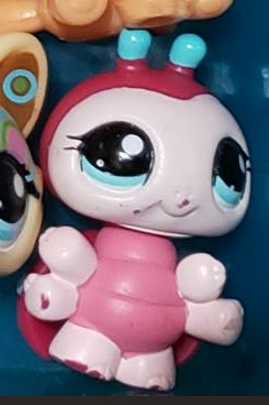 Littlest Pet Shop Lady Bug Pink 1813 Authentic Lps Minor Wear Feb9ni