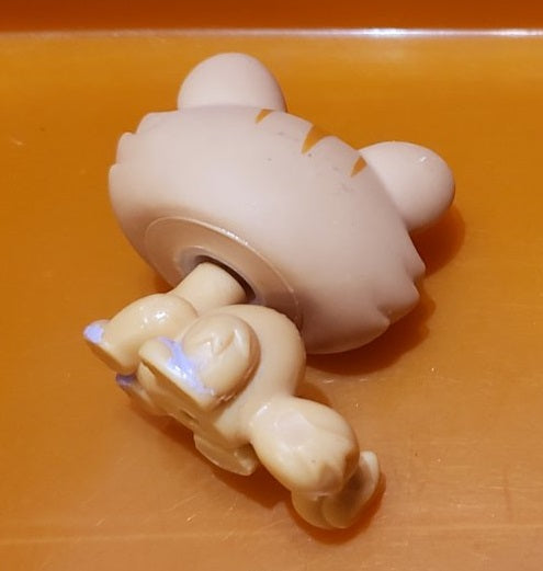 Littlest Pet Shop 649 Orange Striped Crouching Cat Flowered Eyes Authentic Lps Blemished As Shown DEC10J