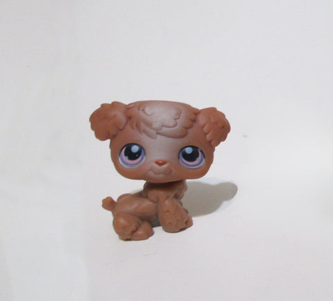 LIKE NEW Littlest Pet Shop Dog Puppy Poodle Brown 38 Authentic Dec05ni