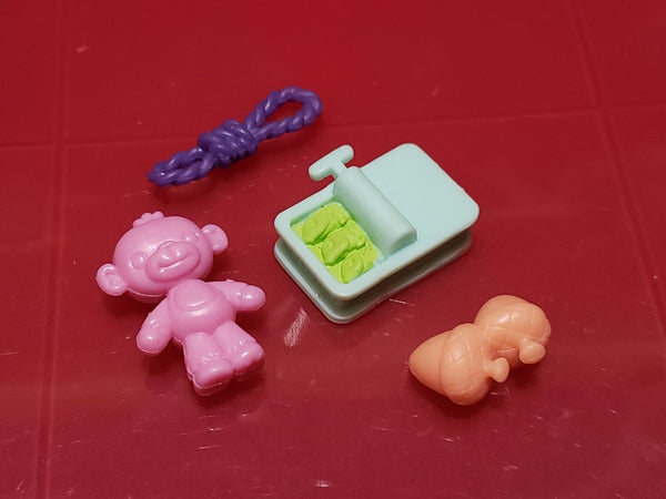 Littlest Pet Shop Lot of 4 LPS Tuna Acorns Teddy Bear Rope Accessories Authentic LPS MAY6J